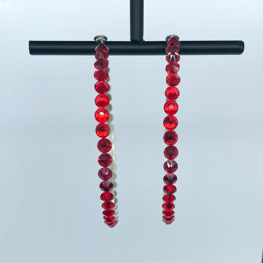 Katherine hoop earrings (Red)