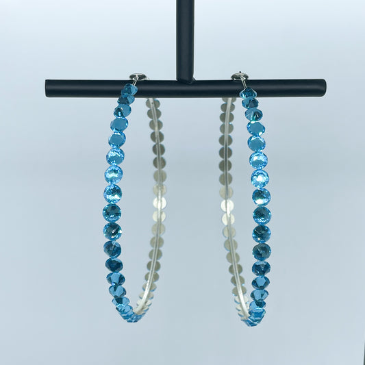 Katherine hoop earrings (Blue)