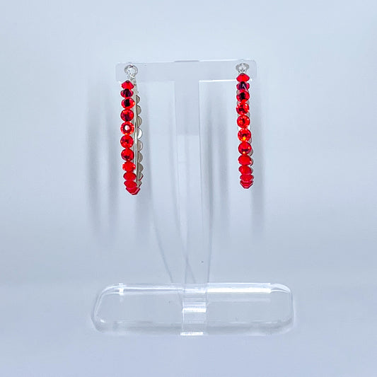 Elena hoop earrings (Red)