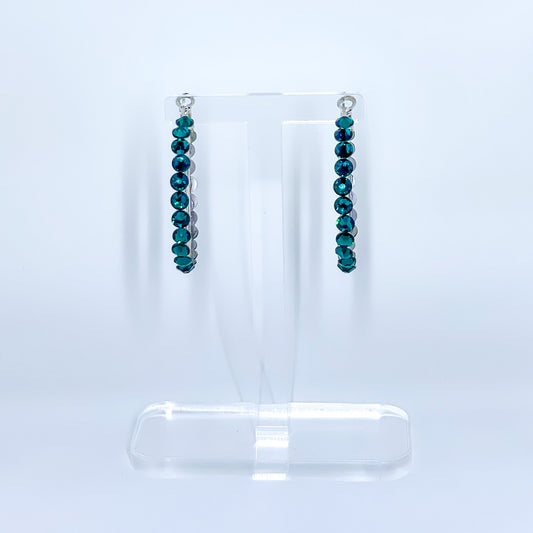 Elena hoop earrings (Emerald)